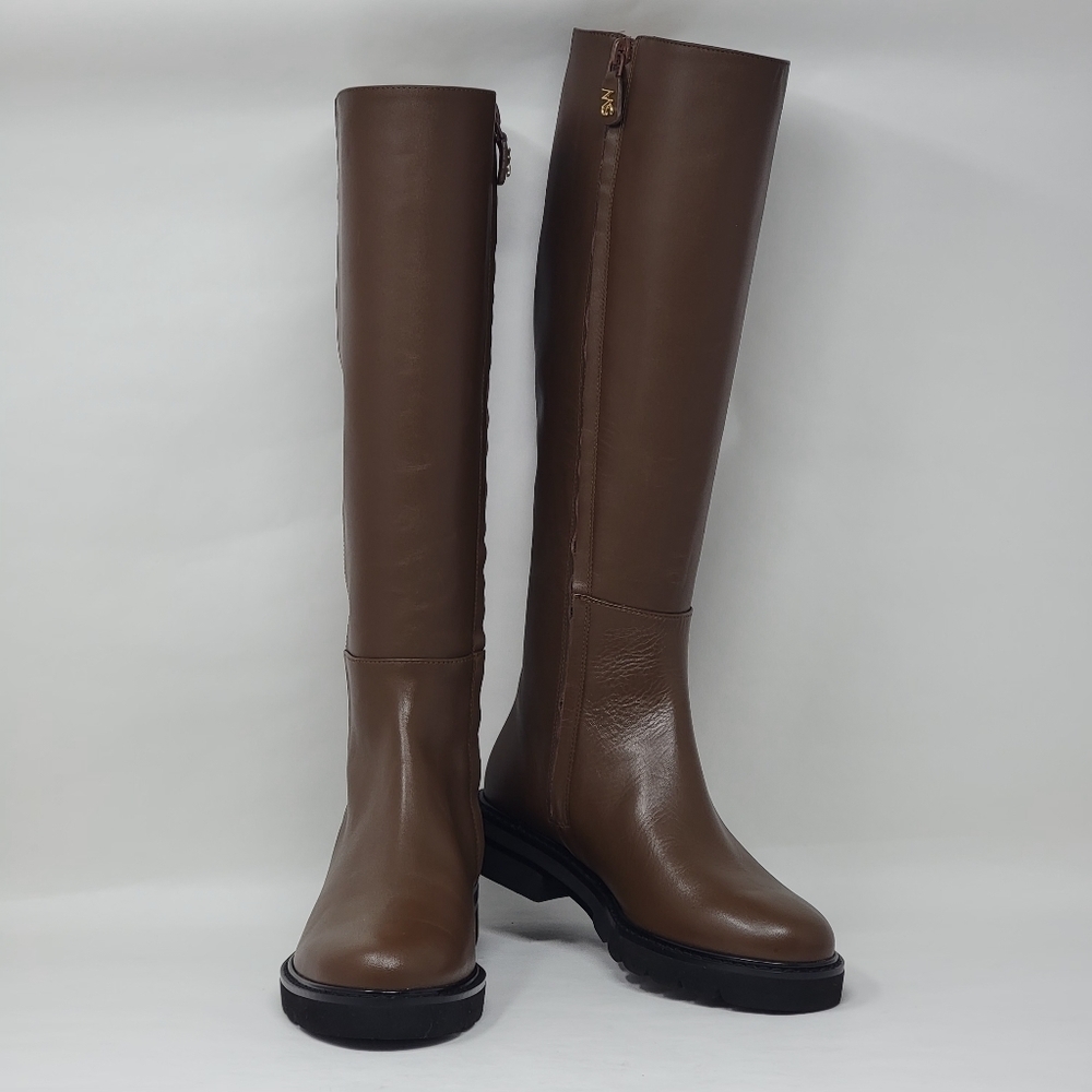 Stuart Weitzman Rider Knee Brown Boots Leather S6801 Women's Size 5 B New - Picture 3 of 13